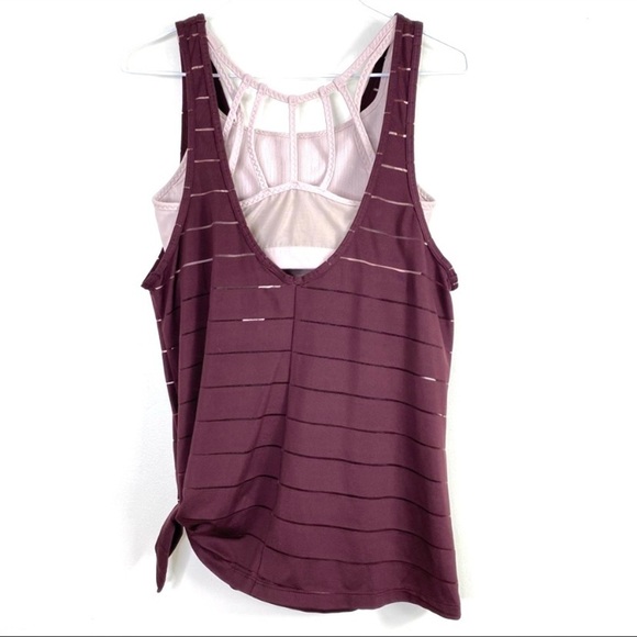 ATHLETA Max Out Chi Support Tank In Burgundy - Picture 5 of 9